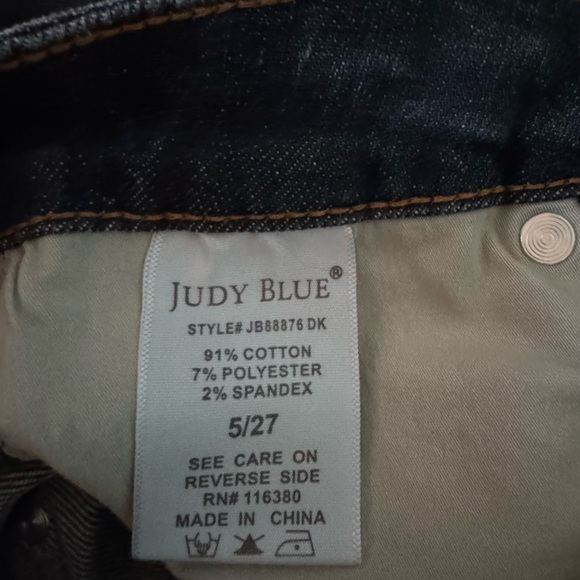 Judy Blue Los Angeles Cropped Wide Leg Jeans Size 5/27 Excellent Condition - Picture 10 of 10